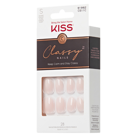 Unghii false Short Players Classy, 28 bucati, Kiss 750266