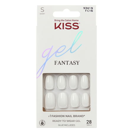 Unghii false Short Happy Hands Gel Fantasy Color, 28 bucati, Kiss