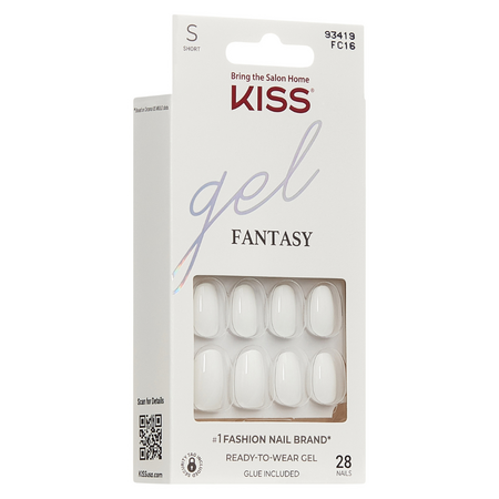 Unghii false Short Happy Hands Gel Fantasy Color, 28 bucati, Kiss 750280