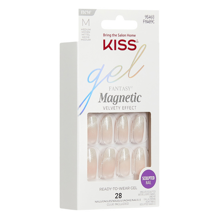 Unghii false Medium Chime Splash Gel Fantasy Magnetic, 28 bucati, Kiss 750289