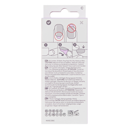 Unghii false Short Close to you Impress, 30 bucati, Kiss 750306
