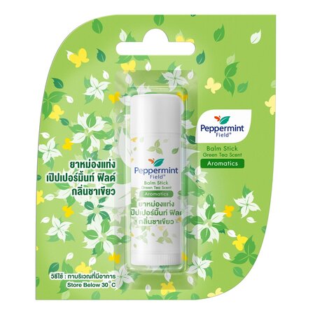 Balsam Stick Green Tea cu mentol, Peppermint Field, 6 g, Bertram 750312