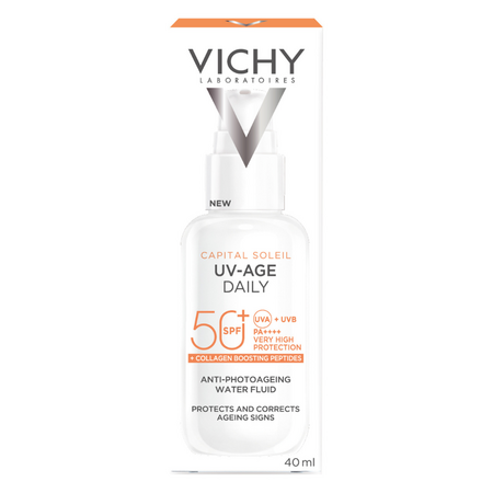 Fluid apos anti-fotoimbatranire cu protectie solara SPF 50+ Capital Soleil UV Age Daily, 40 ml, Vichy 739711