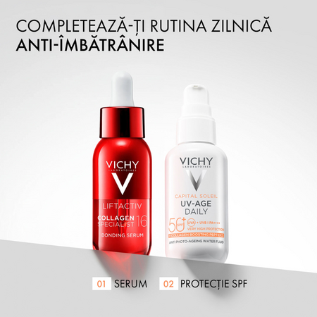 Fluid apos anti-fotoimbatranire cu protectie solara SPF 50+ Capital Soleil UV Age Daily, 40 ml, Vichy 739722