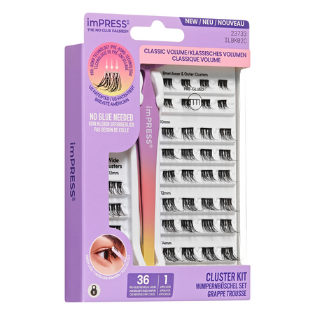 Kit gene false 02 Classic Volume Impress, 36 bucati + 1 aplicator, Kiss 750347