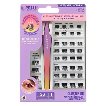 Kit gene false 02 Classic Volume Impress, 36 bucati + 1 aplicator, Kiss