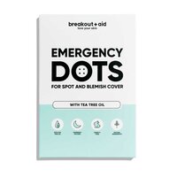 Plasturi pentru cosuri cu ulei de arbore de ceai Emergency Dots, Pimple Patches, 72 bucati, Breakout+Aid