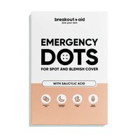 Plasturi pentru cosuri cu acid salicylic Emergency Dots, Pimple Patches, 72 bucati, Breakout+Aid