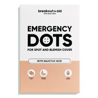 Plasturi pentru cosuri cu acid salicylic Emergency Dots, Pimple Patches, 72 bucati, Breakout+Aid