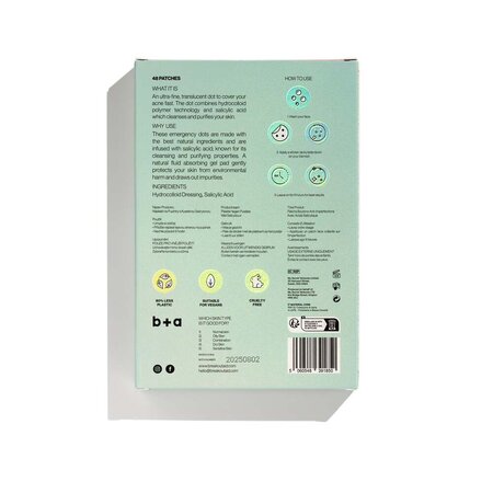 Plasturi pentru cosuri cu forme jucause si acid salicylic Cute Dots, Pimple Patches, 48 bucati, Breakout+Aid 750454