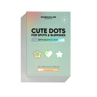 Plasturi pentru cosuri cu forme jucause si acid salicylic Cute Dots, Pimple Patches, 48 bucati, Breakout+Aid