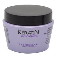 Masca de par pentru par blond, decolorat sau grizonat Keratin No Yellow, 250 ml, Phytorelax