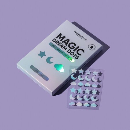 Plasturi pentru cosuri cu cica si pantenol Magic Dream Dots, Pimple Patches, 48 bucati, Breakout+Aid 750489