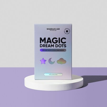 Plasturi pentru cosuri cu cica si pantenol Magic Dream Dots, Pimple Patches, 48 bucati, Breakout+Aid 750491