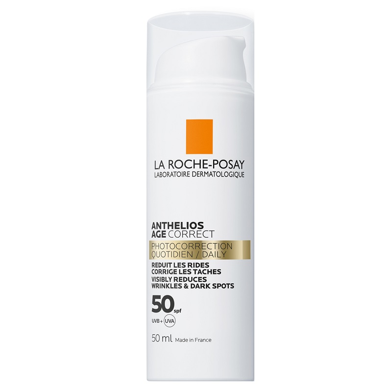 Crema cu protectie solara SPF 50 pentru fata Anthelios Age Correct, 50 ml, La Roche-Posay