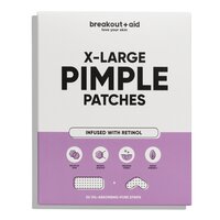 Plasturi XL pentru cosuri cu retinol si acid salicylic, Pimple Patches, 5 bucati, Breakout+Aid