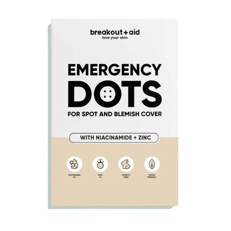 Plasturi pentru cosuri cu niacinamida si zinc Dots for Spots, Pimple Patches, 72 bucati, Breakout+Aid