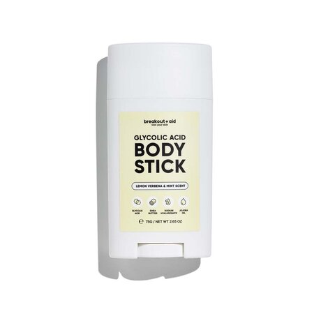 Stick exfoliant pentru corp cu acid glycolic, Body Care, 75 g, Breakout+Aid 750542