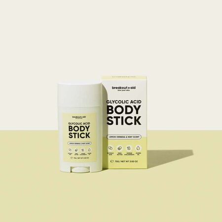Stick exfoliant pentru corp cu acid glycolic, Body Care, 75 g, Breakout+Aid 750544