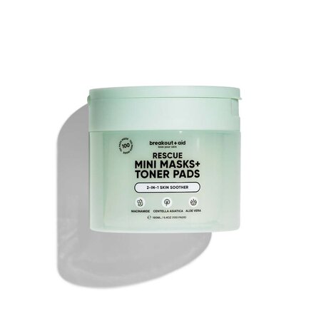 Mini masti si dischete tonice, Rescue Toner Pads&Mini Masks, 100 bucati, Breakout+Aid 750555