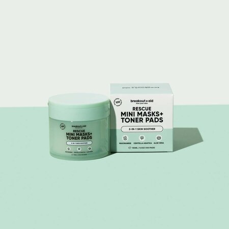 Mini masti si dischete tonice, Rescue Toner Pads&Mini Masks, 100 bucati, Breakout+Aid 750559