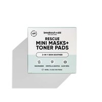 Mini masti si dischete tonice, Rescue Toner Pads&Mini Masks, 100 bucati, Breakout+Aid