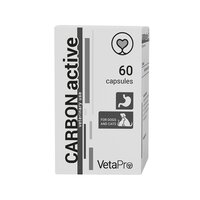 Supliment digestiv pentru caini si pisici Carbon Active, 60 capsule, Vetapro
