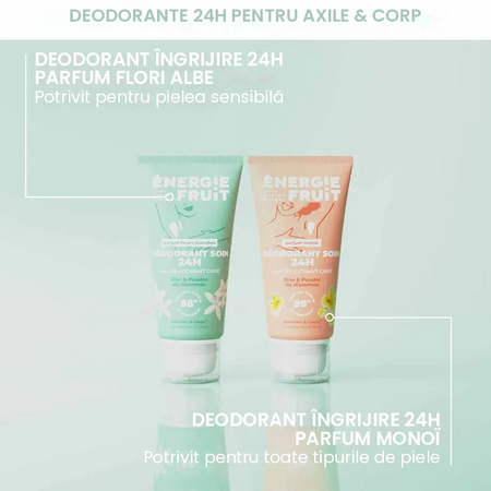 Deodorant crema pentru ingrijire cu parfum flori albe, 50 ml, Energie Fruit 750715