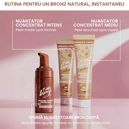Spuma nuantatoare bronzanta 1 Sec Bronze Intense, 100 ml, Energie Fruit 750723