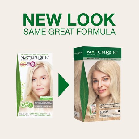 Vopsea de par naturala fara amoniac 11.0 Extreme Blonde, 115 ml, Naturigin 624895