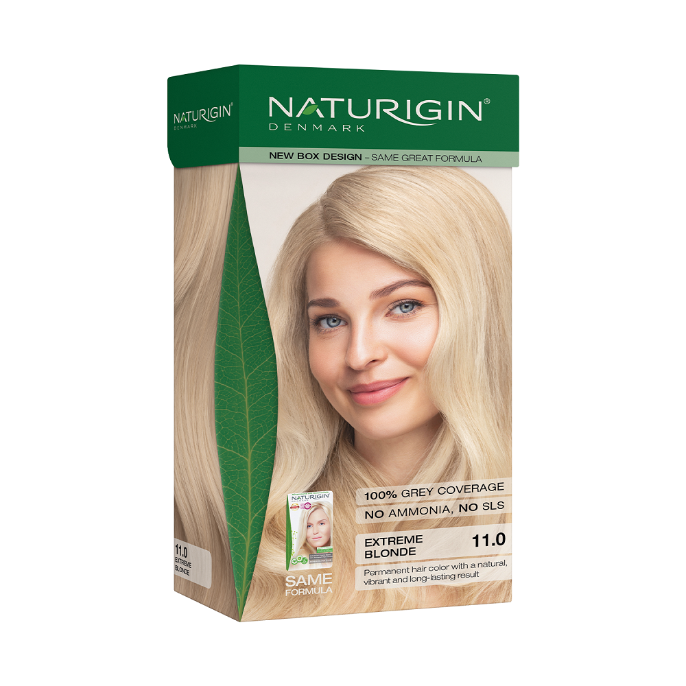 Vopsea pentru par nuanta 11.0 blond extrem, 115 ml, Naturigin