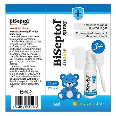 Spray Biseptol Junior, 20 ml, Dacia Plant 750818