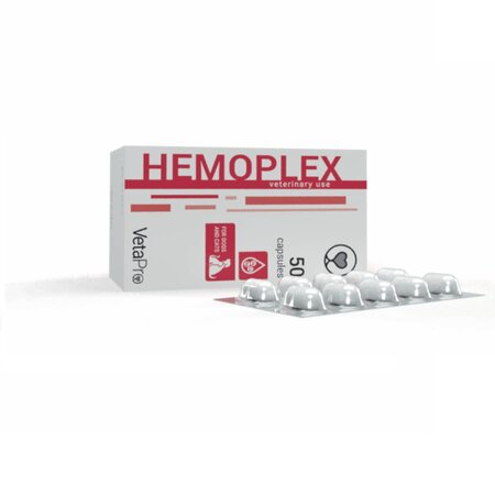 Supliment nutritional pentru caini si pisici Hemoplex, 50 capsule, Vetapro 750849