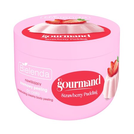 Exfoliant cremos de corp Strawberry Pudding, Gourmand, 250 g, Bielenda