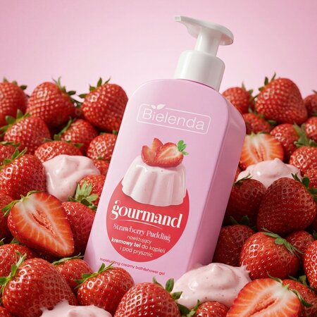 Gel de dus racoritor Strawberry Pudding, Gourmand, 300 ml, Bielenda 750884
