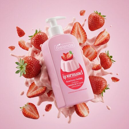 Gel de dus racoritor Strawberry Pudding, Gourmand, 300 ml, Bielenda 750885