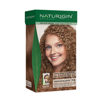 Vopsea de par naturala fara amoniac Nuanta 7.0 Natural Medium Blonde, 115 ml, Naturigin