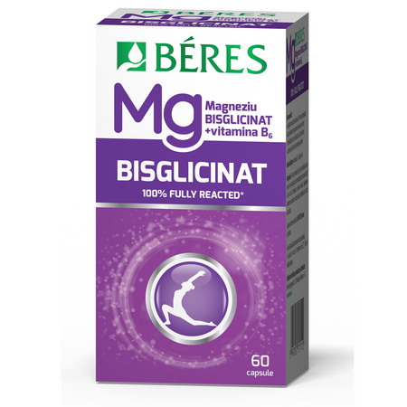 Magneziu Bisglicinat si Vitamina B6, 60 capsule, Beres