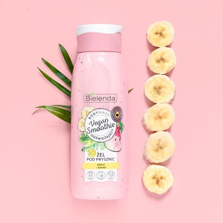 Gel de dus, Watermelon+Banana, Vegan Smoothie, 400 g, Bielenda 751106