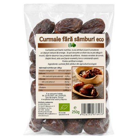 Curmale fara samburi eco, 250 g, Deco Italia