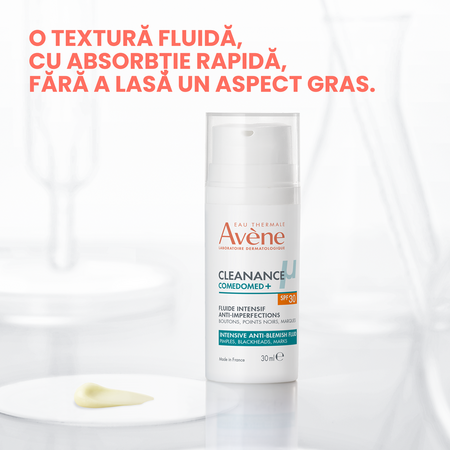 Fluid anti-imperfectiuni pentru ten cu acnee cu SPF 30 Cleanance Comedomed+, 30 ml, Avene 751227