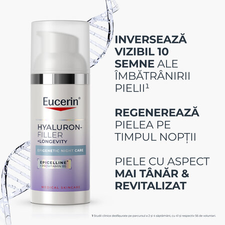 Crema de noapte Epigenetic Hyaluron-Filler cu Epicelline, 50 ml, Eucerin 751234