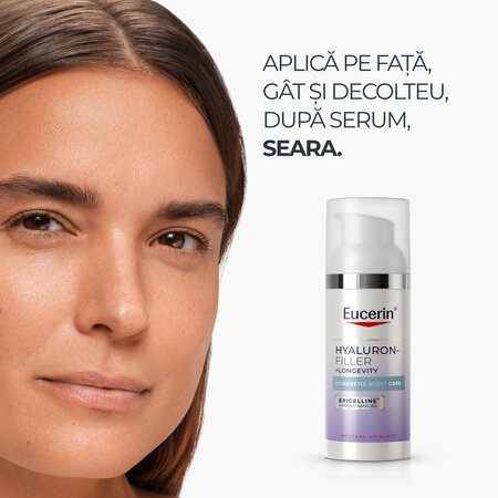 Crema de noapte Epigenetic Hyaluron-Filler cu Epicelline, 50 ml, Eucerin 751240