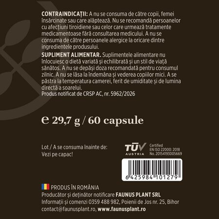 Ashwagandha KSM-66, 60 capsule, Faunus Plant 751283