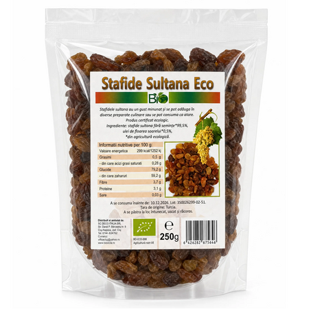 Stafide Sultana bio, 250 g, Deco Italia