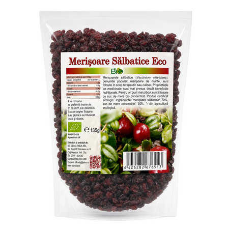 Merisoare salbatice eco, 135 g, Deco Italia