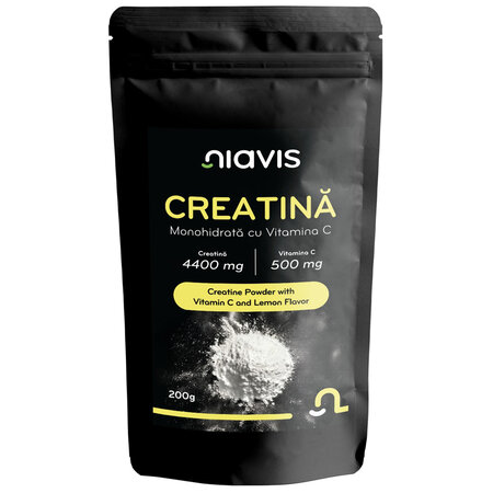 Creatina monohidrata cu Vitamina C, 200 g, Niavis