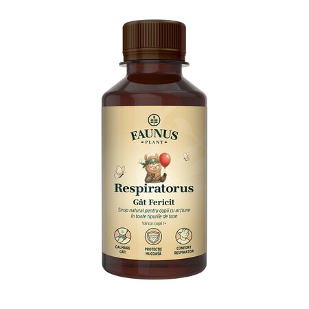 Sirop pentru copii Respiratorus, 200 ml, Faunus Plant