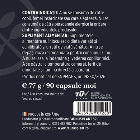 Chimen Negru, 90 capsule moi, Faunus Plant 751377