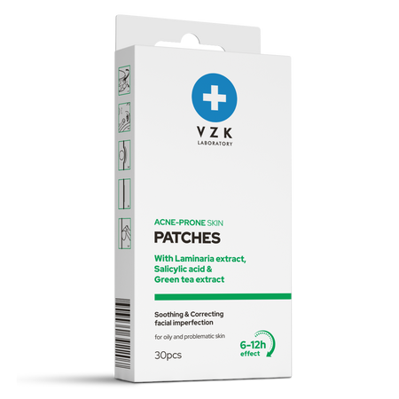 Plasturi cu acid salicilic anti-acnee, Acne Control, 30 bucati, VZK